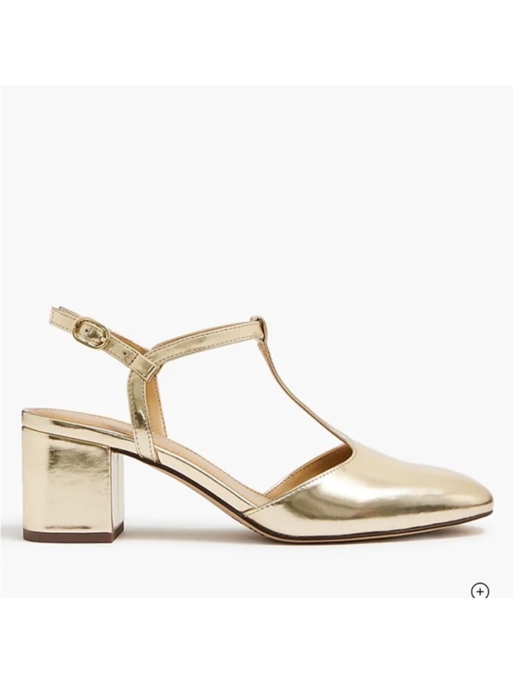 J. Crew gold t-strap heels - Picture 3 of 12